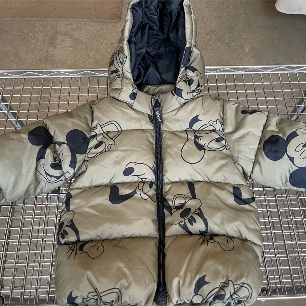 Green H&M/Disney puffer coat